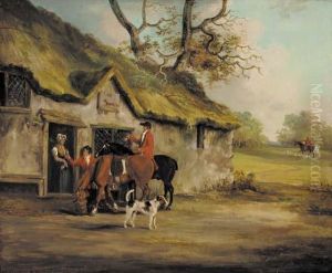 Huntsmen Taking Refreshment At An Inn by George Morland