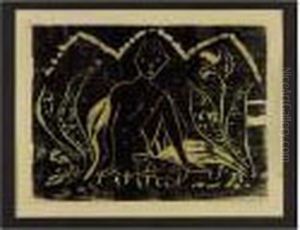 Knabe Zwischen Blattpflanzen (k.2 Ii) by Otto Mueller