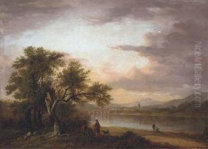 View Of Perth From Across The Banks Of The River Tay by Alexander Nasmyth