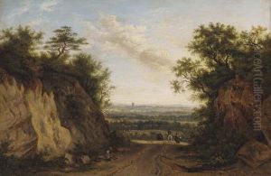 Figures On A Path In An Extensive Landscape by Patrick, Peter Nasmyth