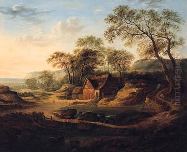 A Wooded Landscape With A Watermill - view 1