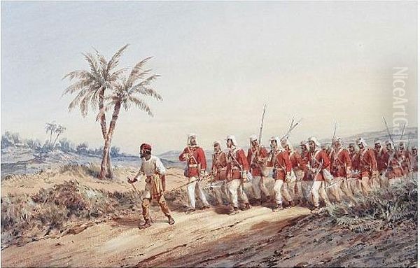 Regiment On Foot In India - view 1
