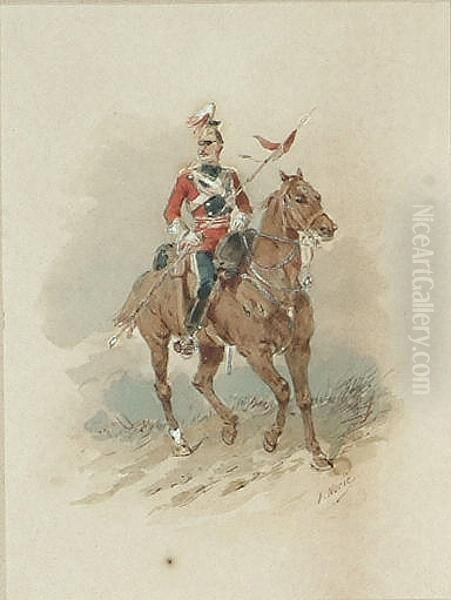 A Soldier On Horseback - view 1