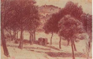 Puit Sous Les Arbres by Hippolyte Petitjean