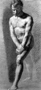 Male Nude Grasping his Wrists by Pierre-Paul Prud'hon