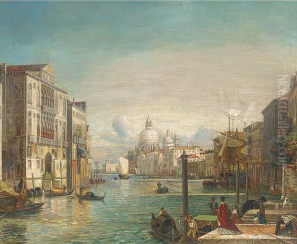 Gondolas On The Grand Canal, Venice - view 1