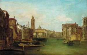 Gondolas On A Venetian Canal