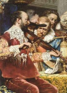 Baptism of the Conde (detail) by Adolphe Alexandre Lesrel