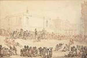 Execution At Newgate by Thomas Rowlandson