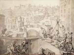Demolition Of The Savoy by Thomas Rowlandson