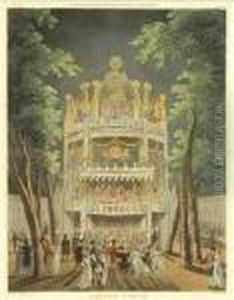 And A. Pugin. Vauxhall Garden; Lottery Drawing, Coopers Hall; Pillory, Charing Cross by Thomas Rowlandson