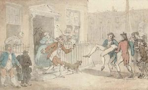 After The Duel by Thomas Rowlandson