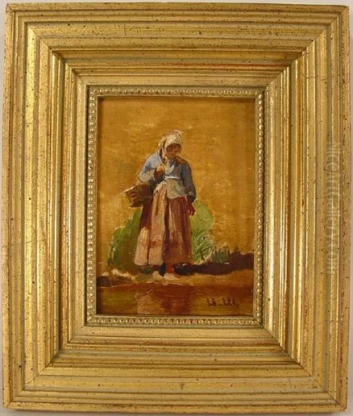 Peasant Woman Looking At Her Reflection - view 1