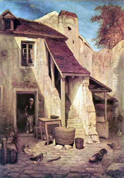 Interieur de cour rustique a Fontainebleau - view 1