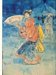 Japonaise A L'eventail by Henry Somm