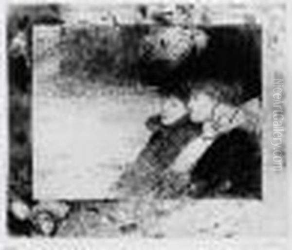 [deux Elegantes En Chapeau, Marges Symphoniques]. Vers 1900. - view 1