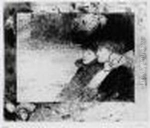 [deux Elegantes En Chapeau, Marges Symphoniques]. Vers 1900.