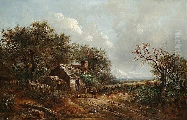 Cottages In A Landscape - view 1