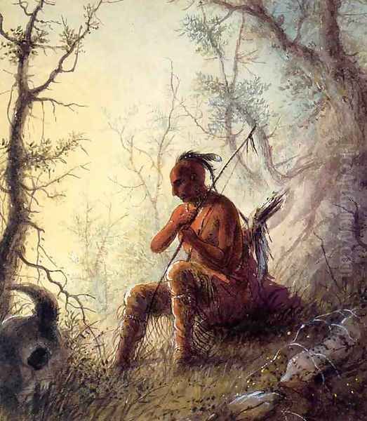 Sioux Indian at a Grave - view 1