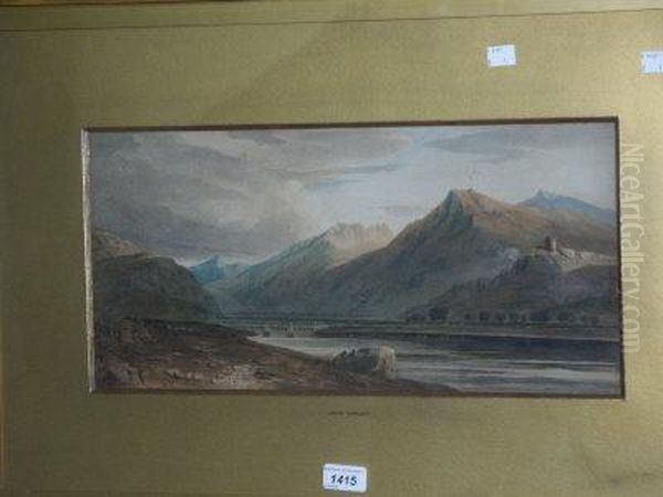 Quiet River, With Mountains And Lone Fisherman - view 1