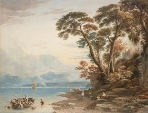 Harlech Castle With Snowdon In The Distance by John Varley