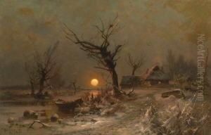 Untergehende Sonne by Iulii Iul'evich (Julius) Klever