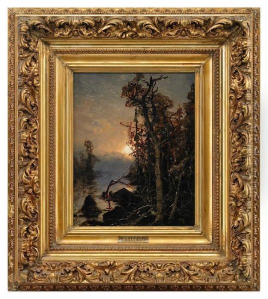 Sunset In The Autumn Forest by Iulii Iul'evich (Julius) Klever