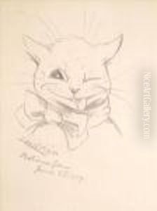 Three Sketches Of Catsone by Louis Wain