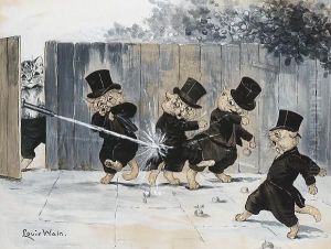 The Gardener's Revenge by Louis Wain