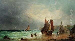 Fishing Boats On A Lee Shore