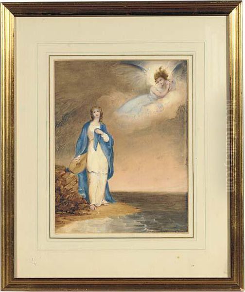 An Angel Appearing To A Muse - view 1