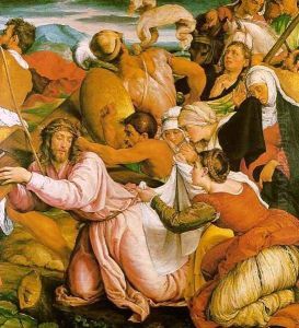 Christ Bearing The Cross To Calvary by Andrea Bonaiuti da Da Firenze