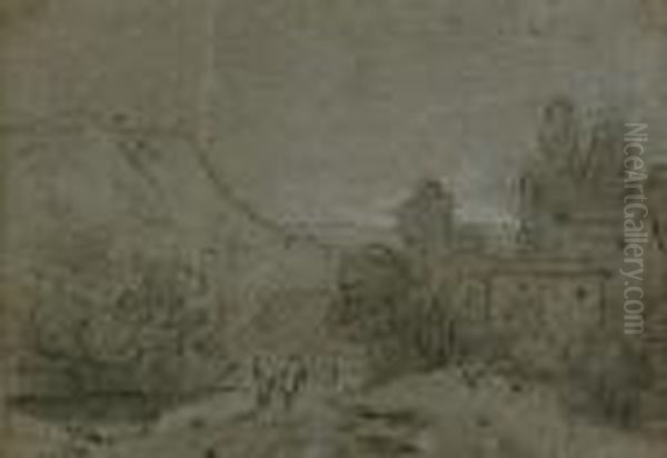 Wooded Landscape With Mountains Behind - view 1