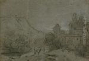 Wooded Landscape With Mountains Behind Wooded Landscape With Mountains Behind