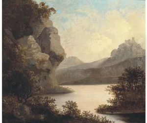 View Of A Lake, With A Castle Beyond