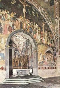 Frescoes on the central wall
