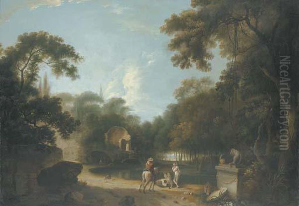 Figures In A Landscape With Ruins - view 1