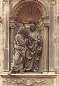 Christ and Doubting Thomas by Andrea Del Verrocchio