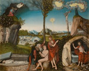 Law And Gospel by Lucas The Elder Cranach