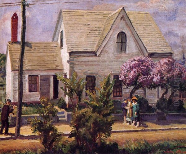 Street, Lilacs, Noon Sun - view 1