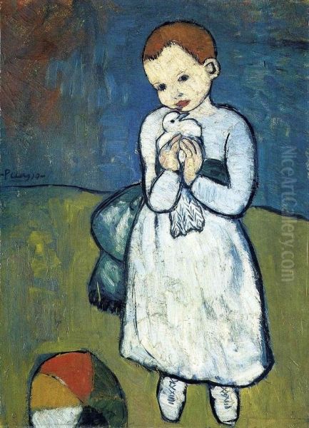 Child with a dove - view 1
