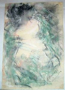 Nude with a green drape Nude with a green drape
