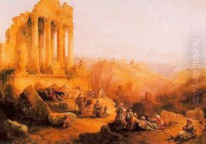 Ruinas en las inmediaciones de Jerusalen by Antonio Munoz Degrain