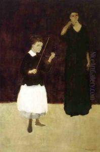 The Violin Lesson by Arthur Bowen Davies