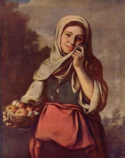 A Girl with Fruits - view 1