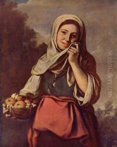 A Girl with Fruits by Bartolome Esteban Murillo