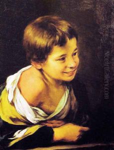 Child supported by a parapet