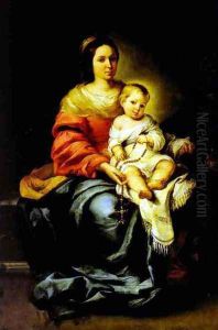 Madonna of the Rosary by Bartolome Esteban Murillo