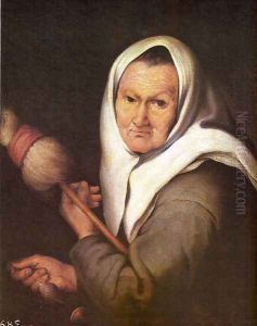 Old Woman with a Distaff by Bartolome Esteban Murillo