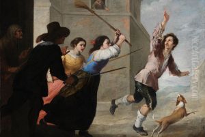 The Prodigal Son Driven Out by Bartolome Esteban Murillo